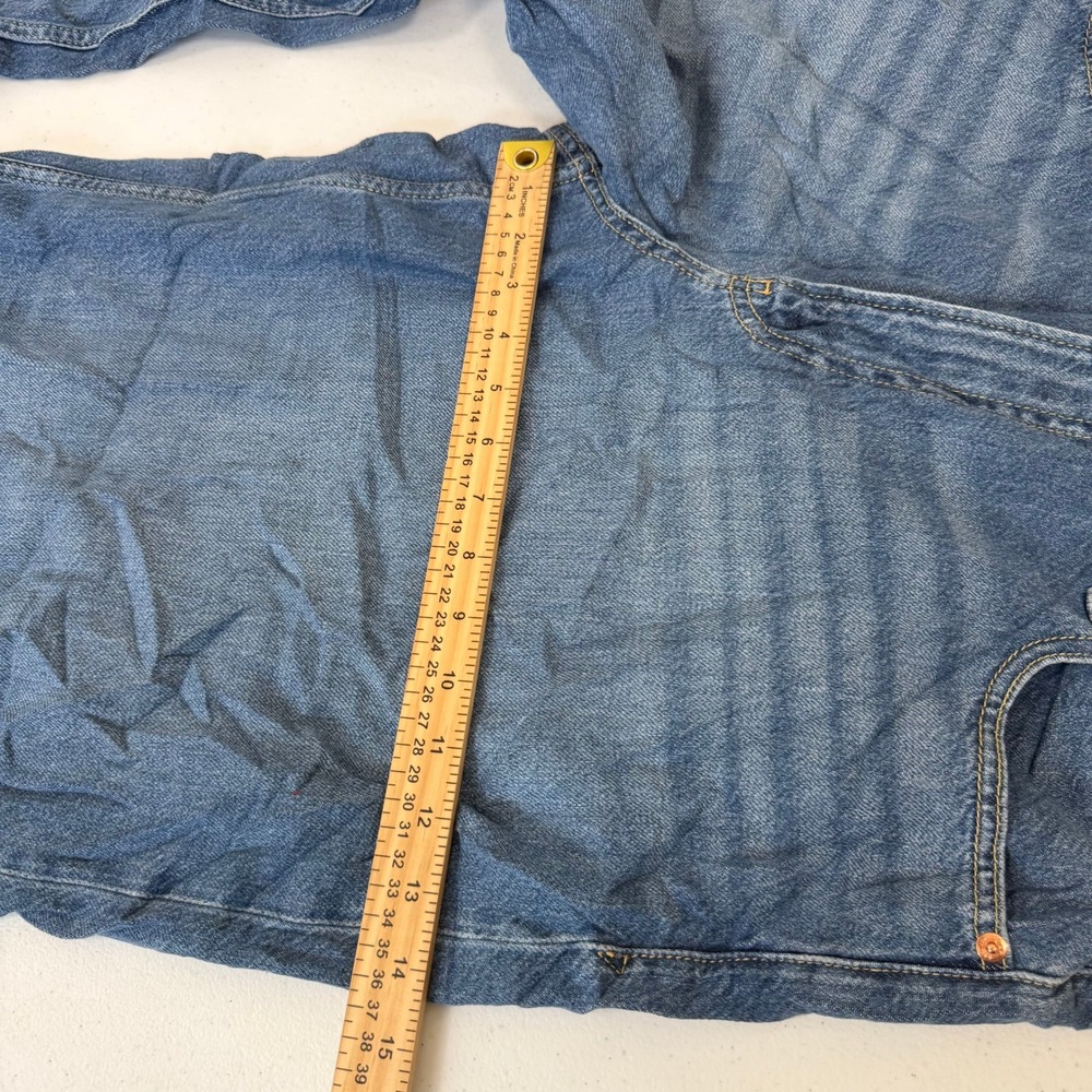 Gap Baggy Mid Rise Wide Leg Blue Jeans 33/16 S 665752-00-1 Short Inseam NWT - Picture 3 of 9